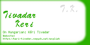 tivadar keri business card